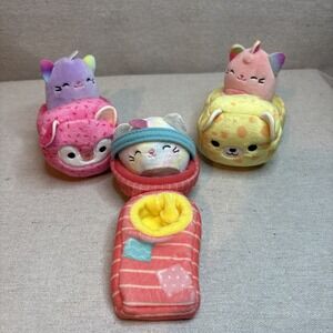 Squishville Squishmallow Micro Lot Of 7 Plush Figures Vehicles‎ Picnic Basket